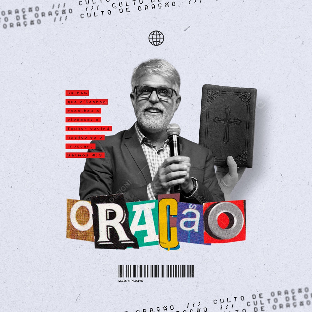 Igreja Oração Gospel Social Media PSD Editável