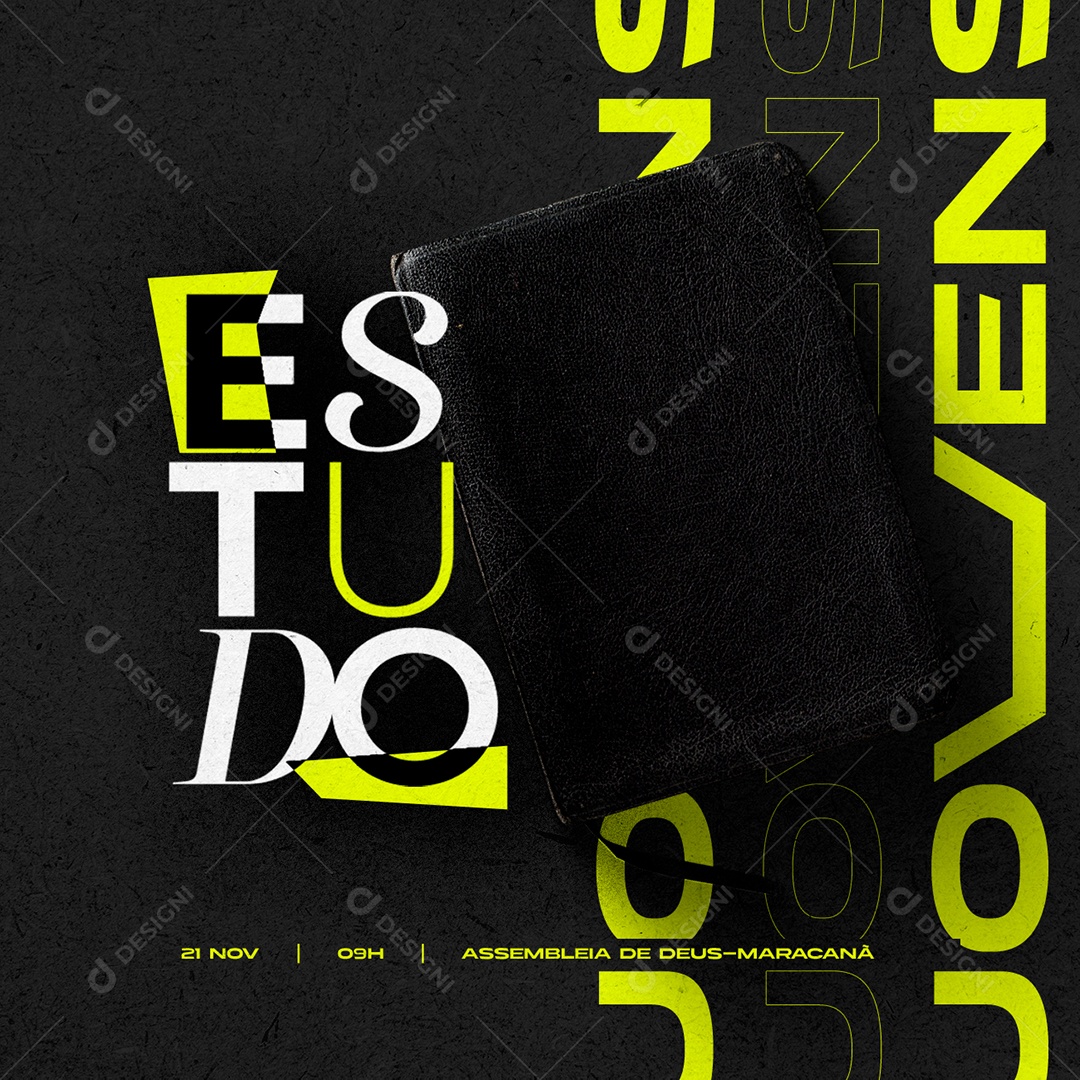Estudos Assembleia De Deus Jovens Gospel Social Media PSD Editável