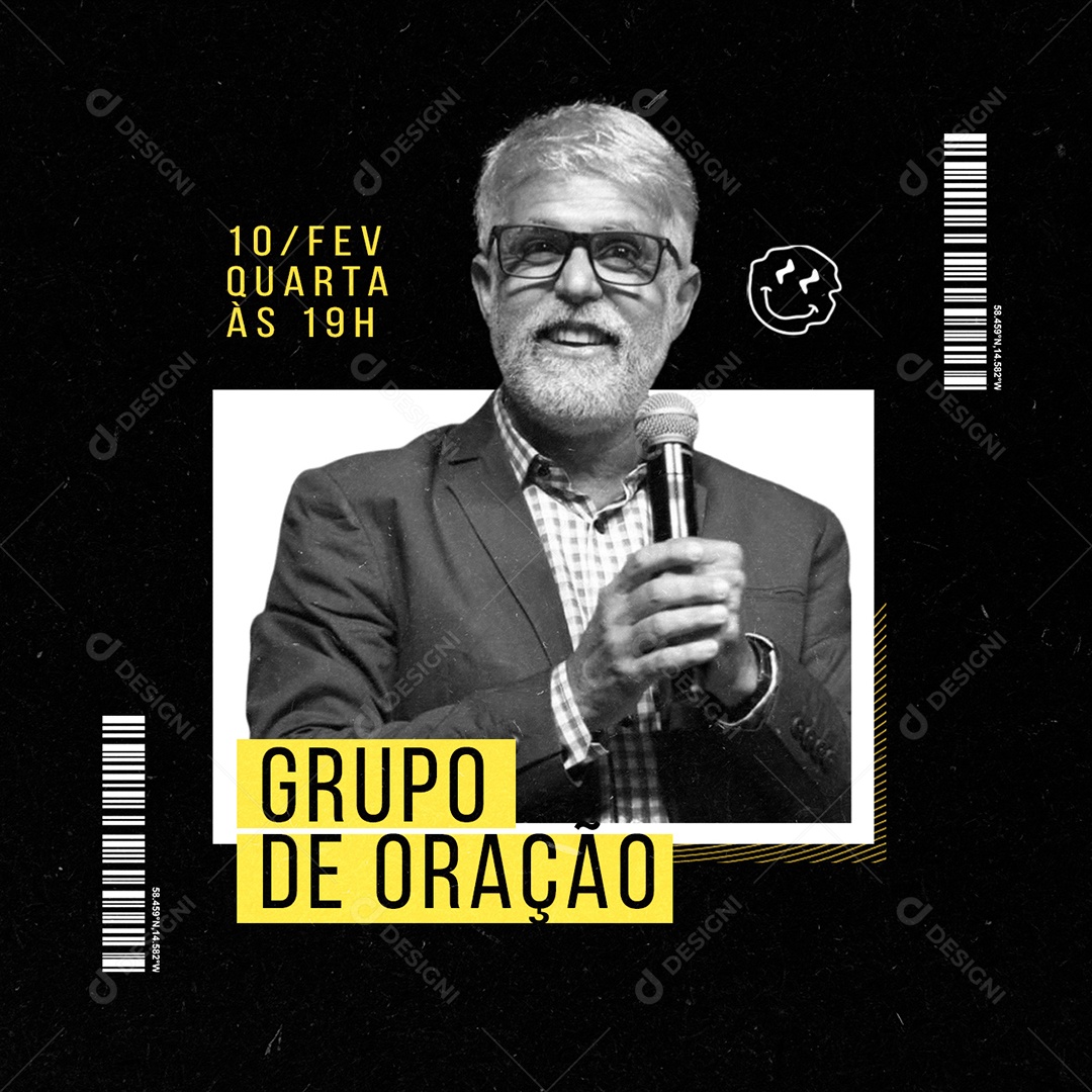 Grupo De Oração Igreja Gospel Social Media PSD Editável