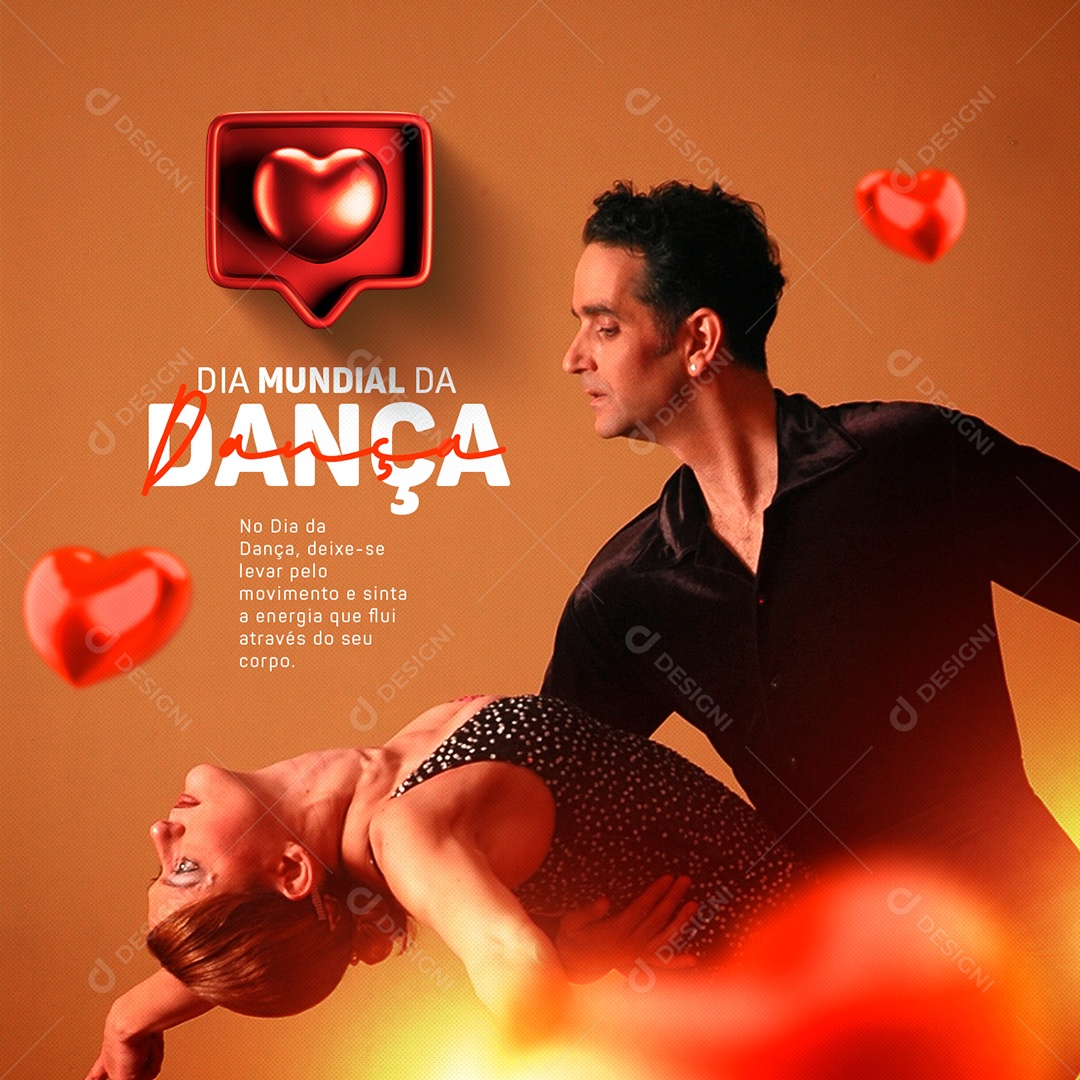Dia Mundial Da Dança 29 De Abril Social Media PSD Editável