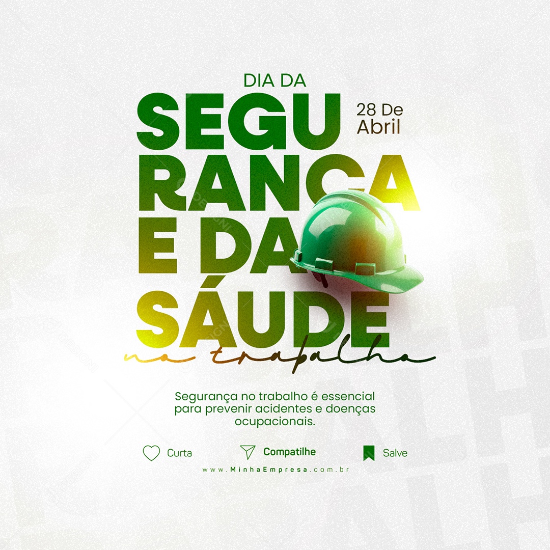 Social Media Dia Mundial Da Segurança E Saúde No Trabalho 28 De Abril PSD Editável