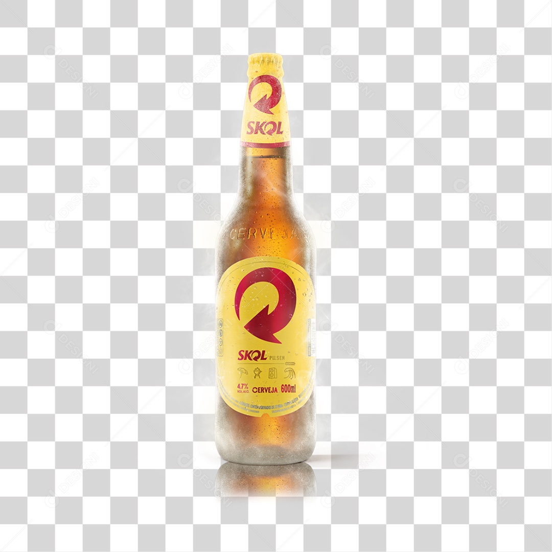 Cerveja Skol Litrão Gelada PNG Transparente