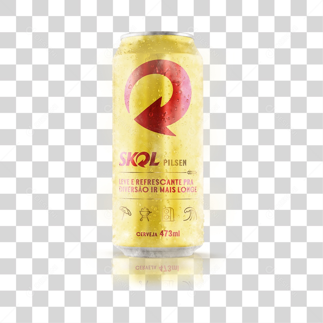 Cerveja Lata Skol Gelada PNG Transparente