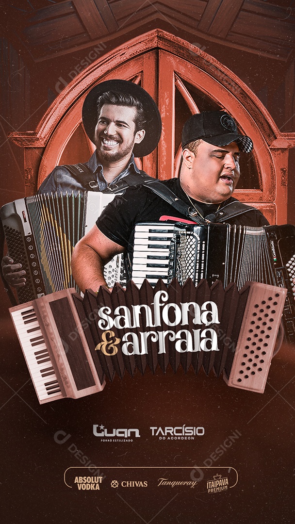 Story Sandona & Arraiá Flyer São João Social Media PSD Editável