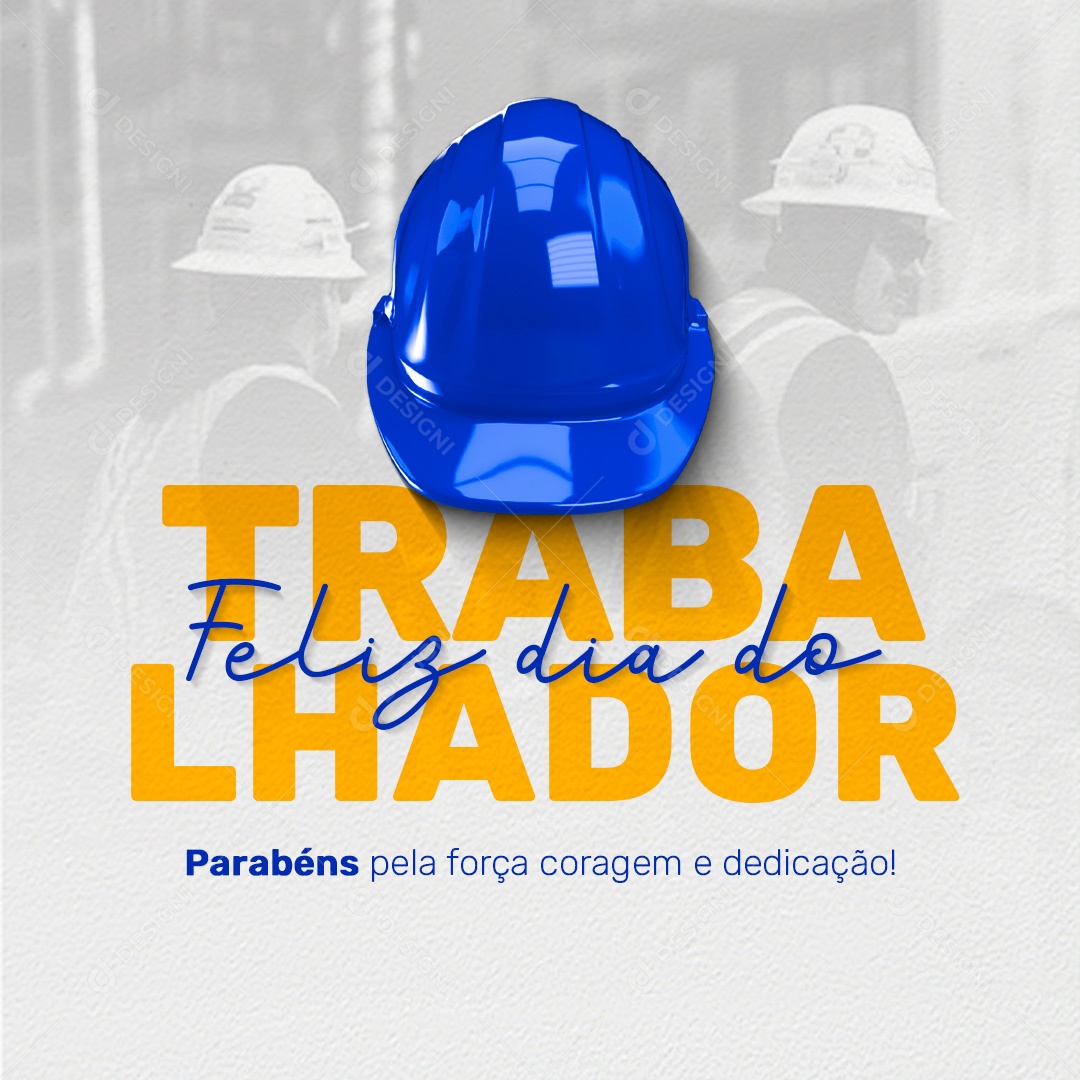 Social Media Dia Do Trabalhador Parabéns PSD Editavel