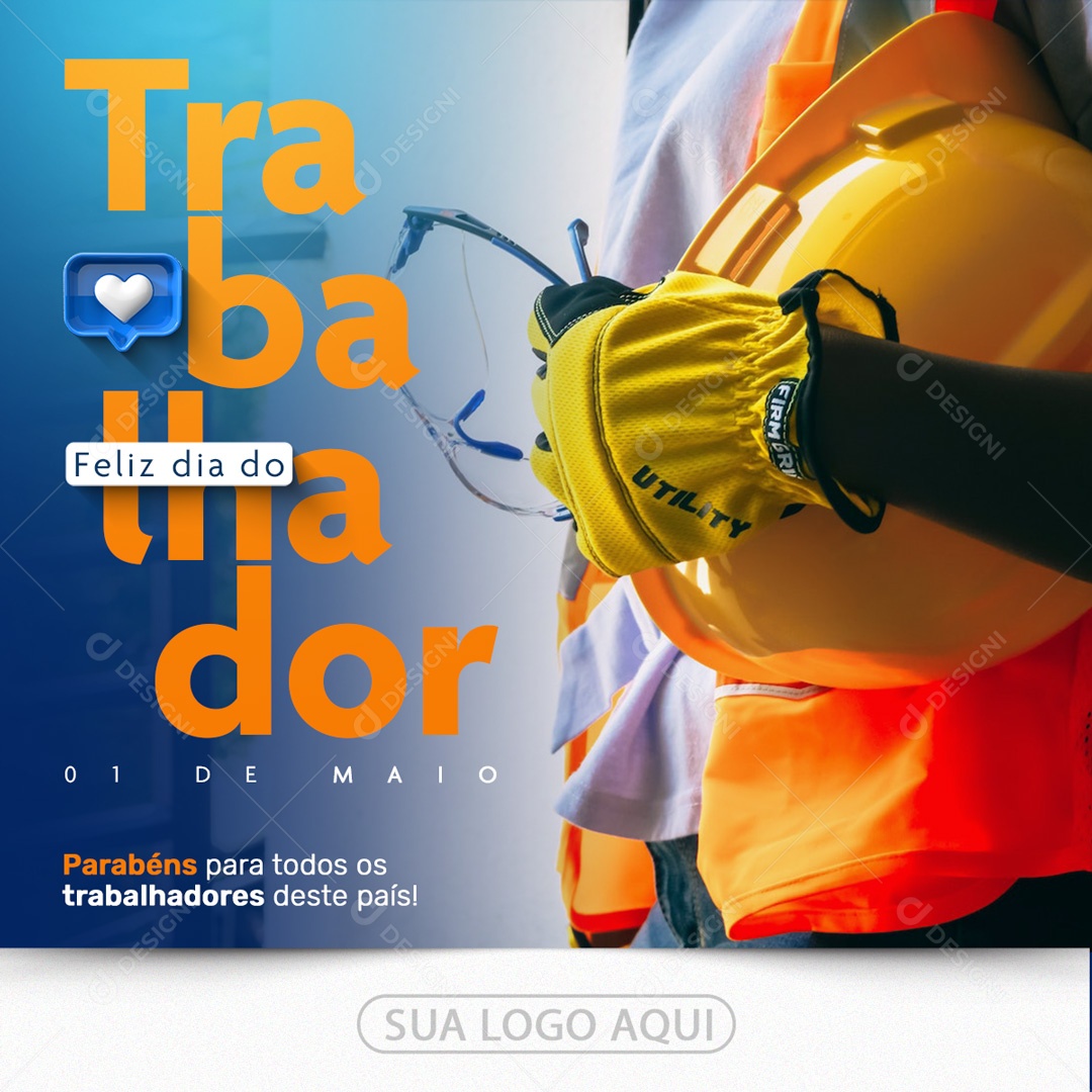 Social Media Dia Do Trabalhador Deste Pais PSD Editavel