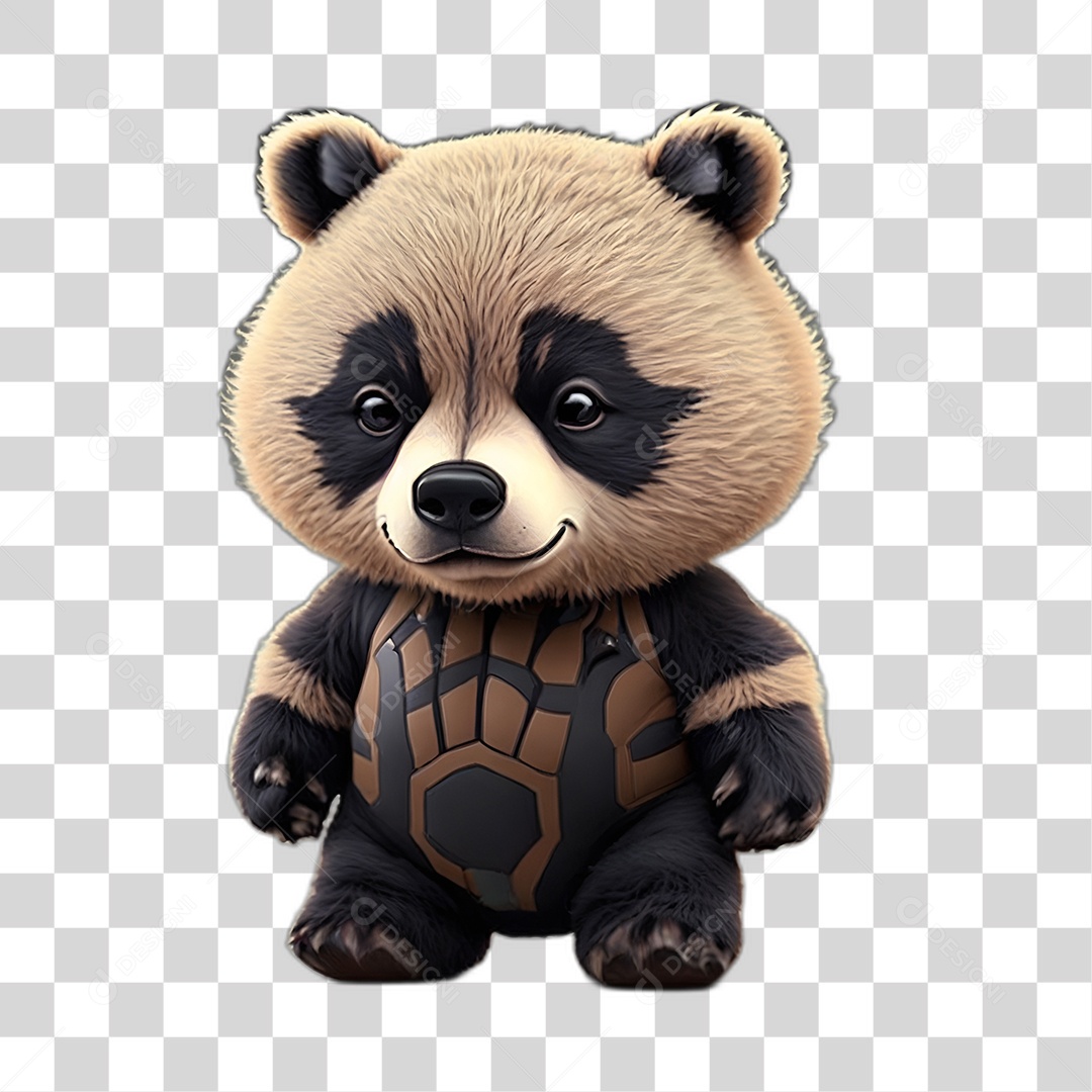 Urso Marrom e Preto PNG Transparente