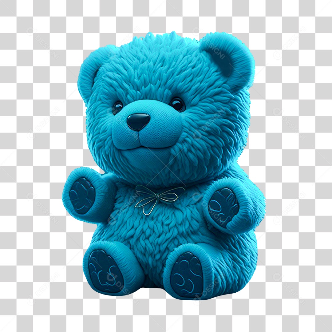 Urso de Pelúcia Azul PNG Transparente