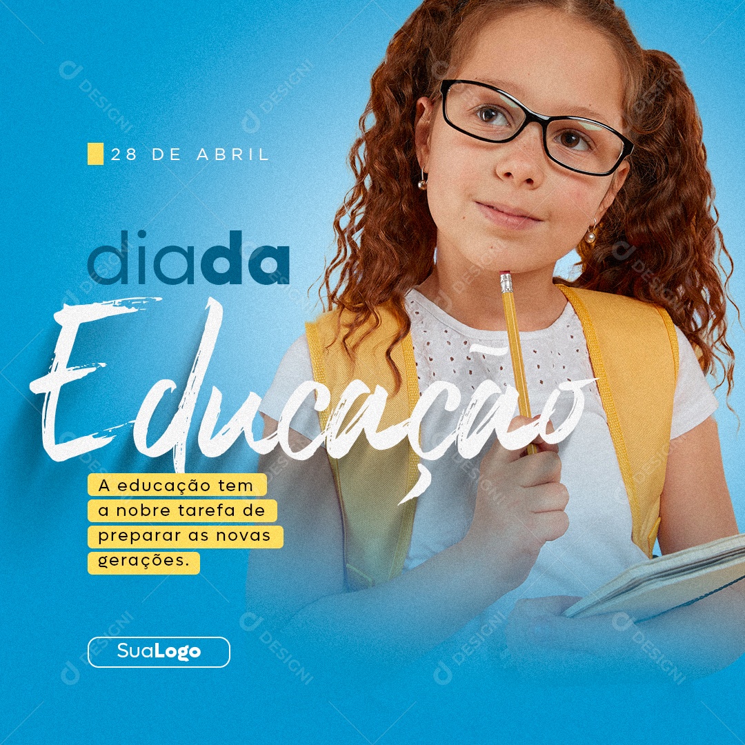 Dia Internacional Da Educação Dia 28 De Abril Social Media PSD Editável