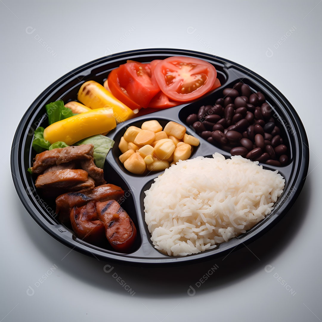 Prato de comida sobre uma mesa de restaurante