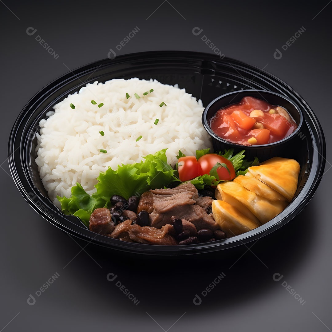 Prato de comida sobre uma mesa de restaurante