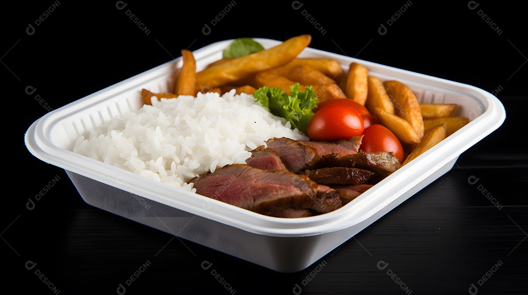 Prato de comida sobre uma mesa de restaurante