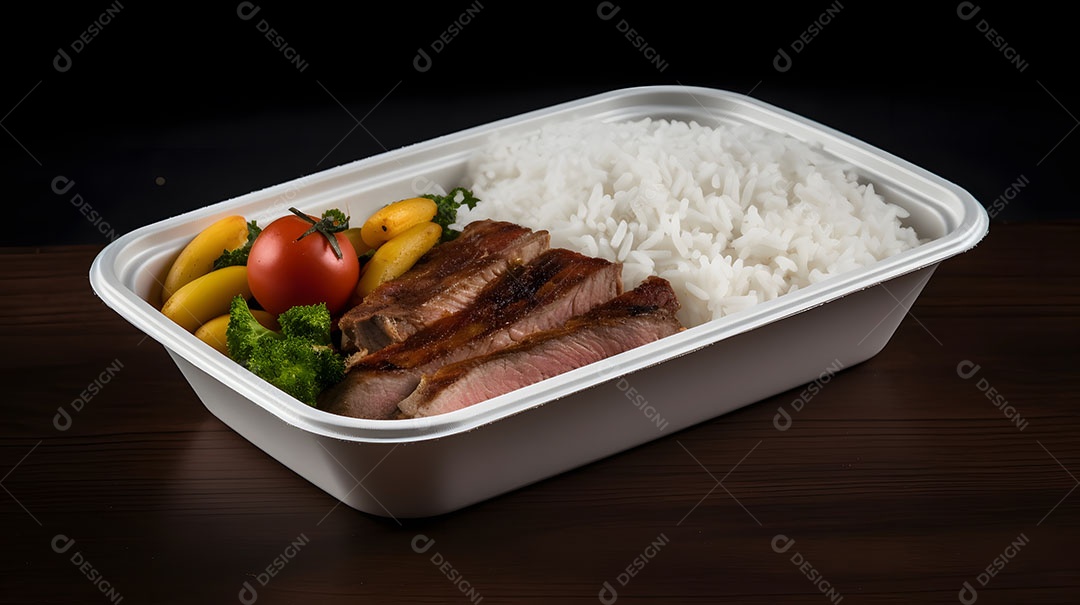 Prato de comida sobre uma mesa de restaurante