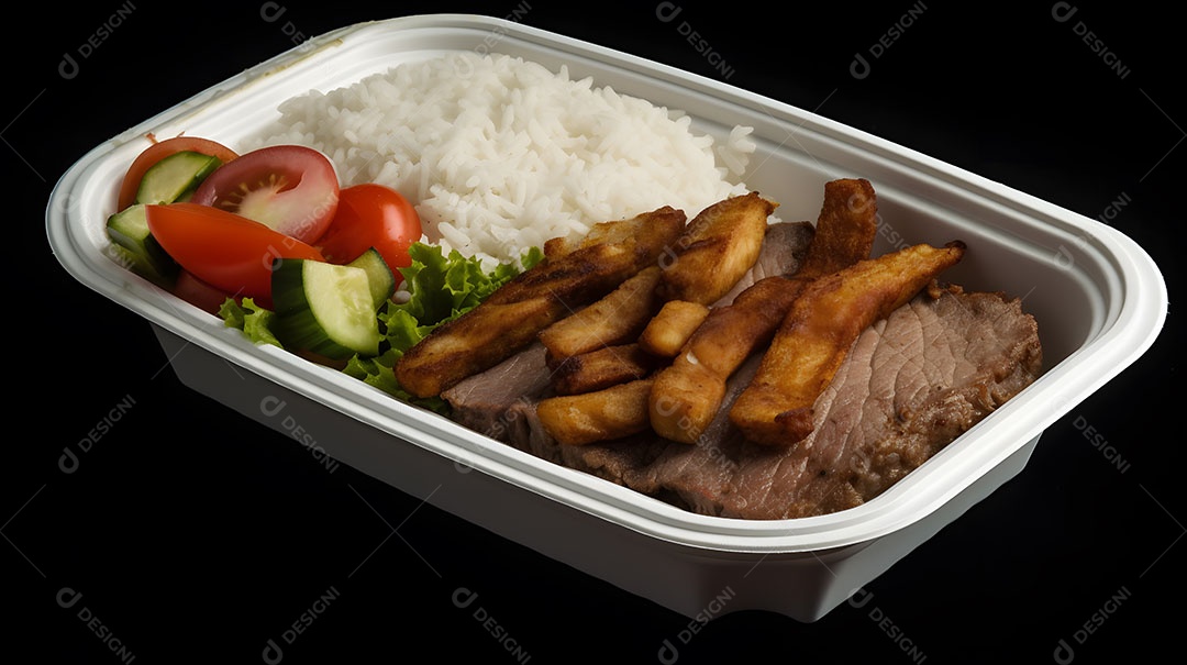 Prato de comida sobre uma mesa de restaurante