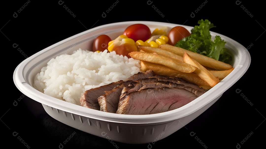 Prato de comida sobre uma mesa de restaurante