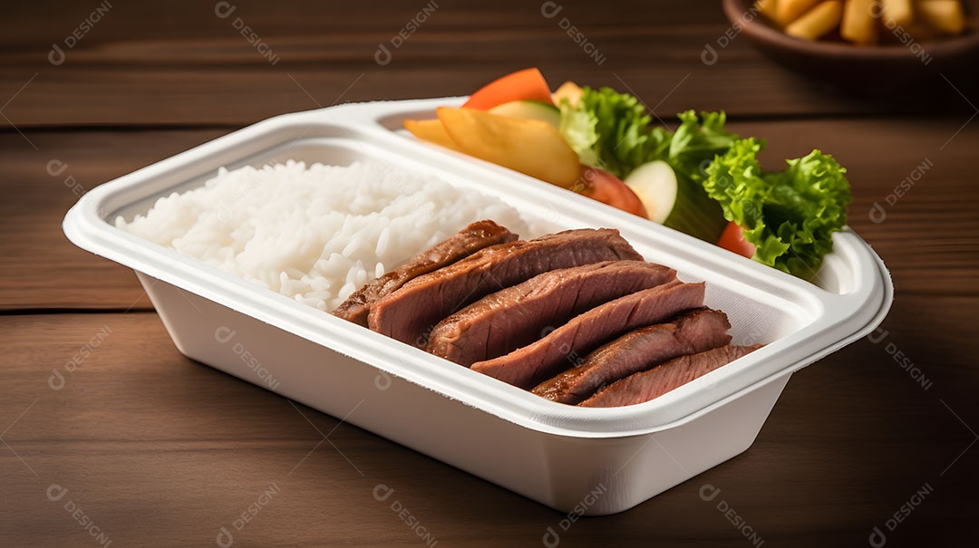 Prato de comida sobre uma mesa de restaurante