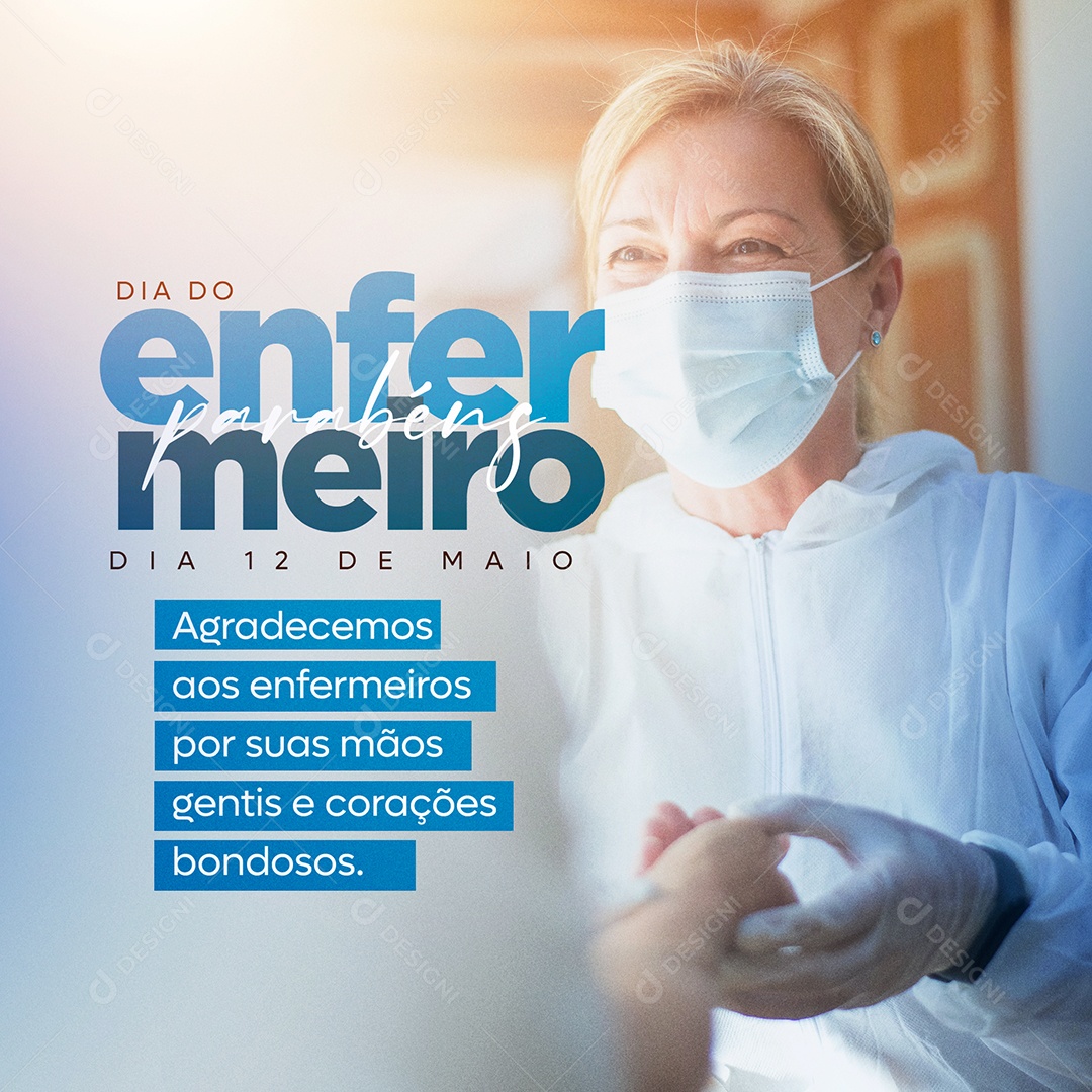 Social Media Dia Do Enfermeiro 12 De Maio PSD Editavel
