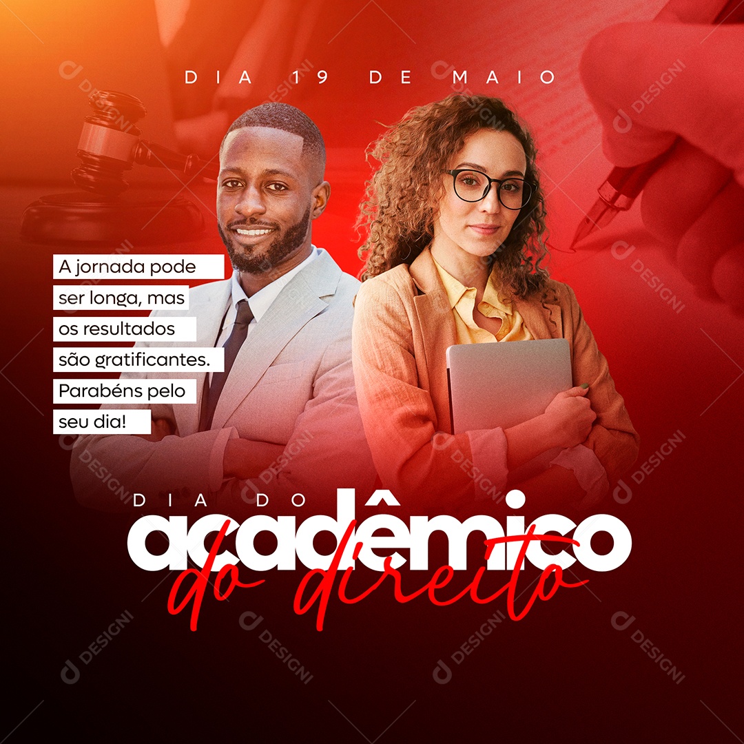Social Media Dia Do Acadêmico De Direito Resultados São Gratificantes PSD Editavel
