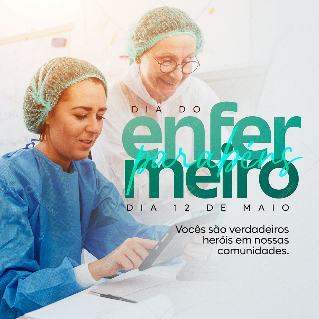 Social Media Dia Do Enfermeiro 12 De Maio PSD Editavel
