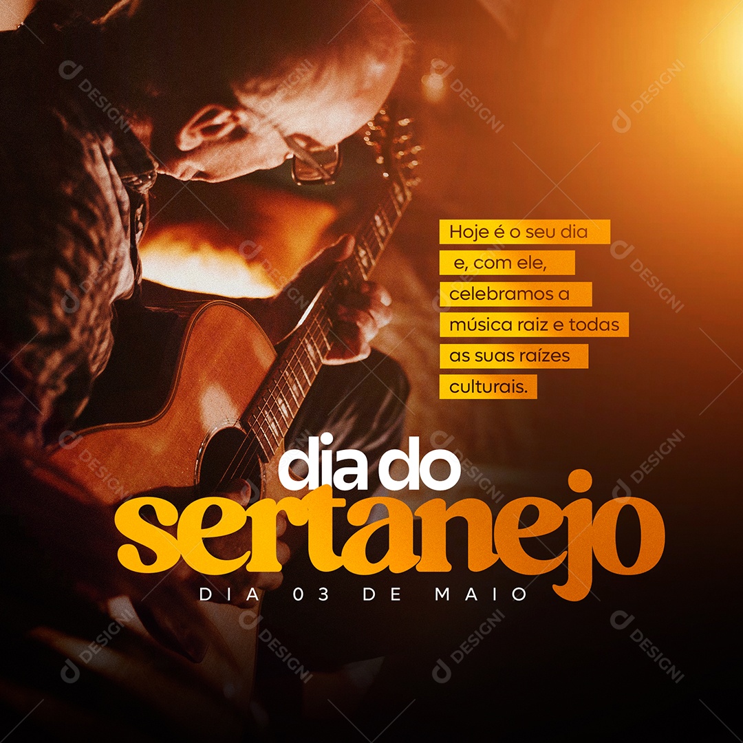 Social Media Dia Do Sertanejo Celebramos A Musica PSD Editavel