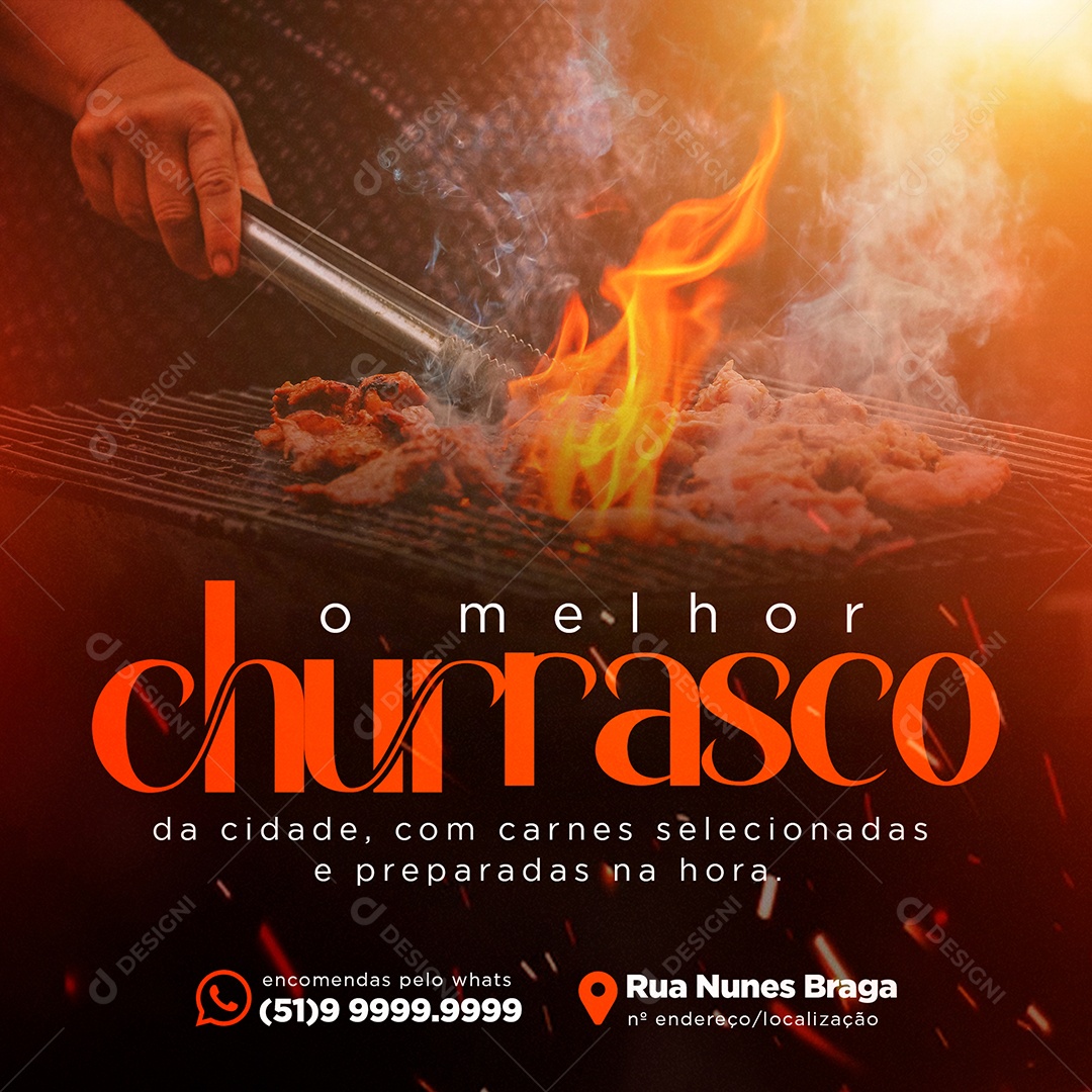 Social Media O Melhor Churrasco Da Cidade PSD Editavel
