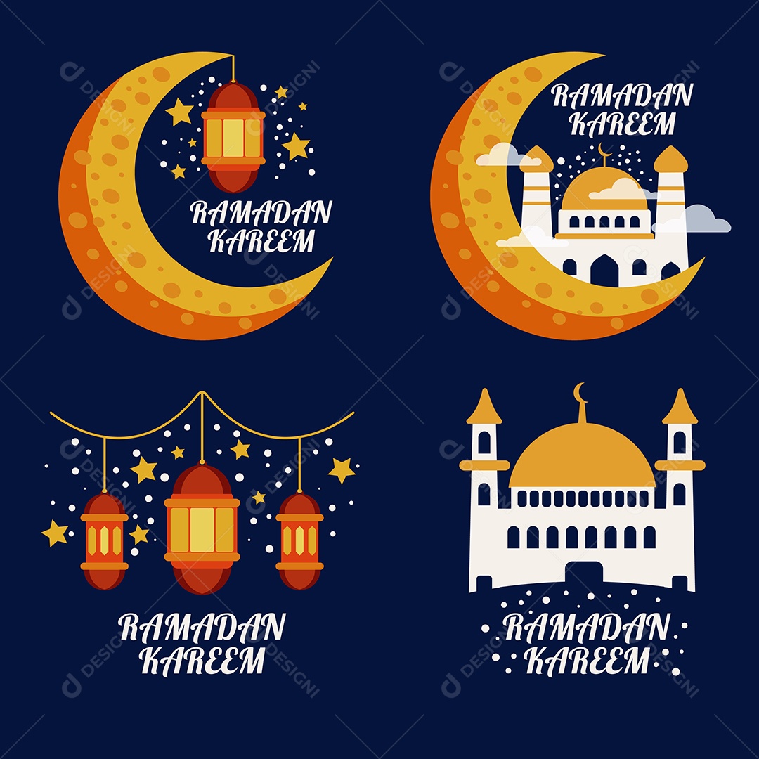 Ilustração de Ramadan Kareem EPS Editável