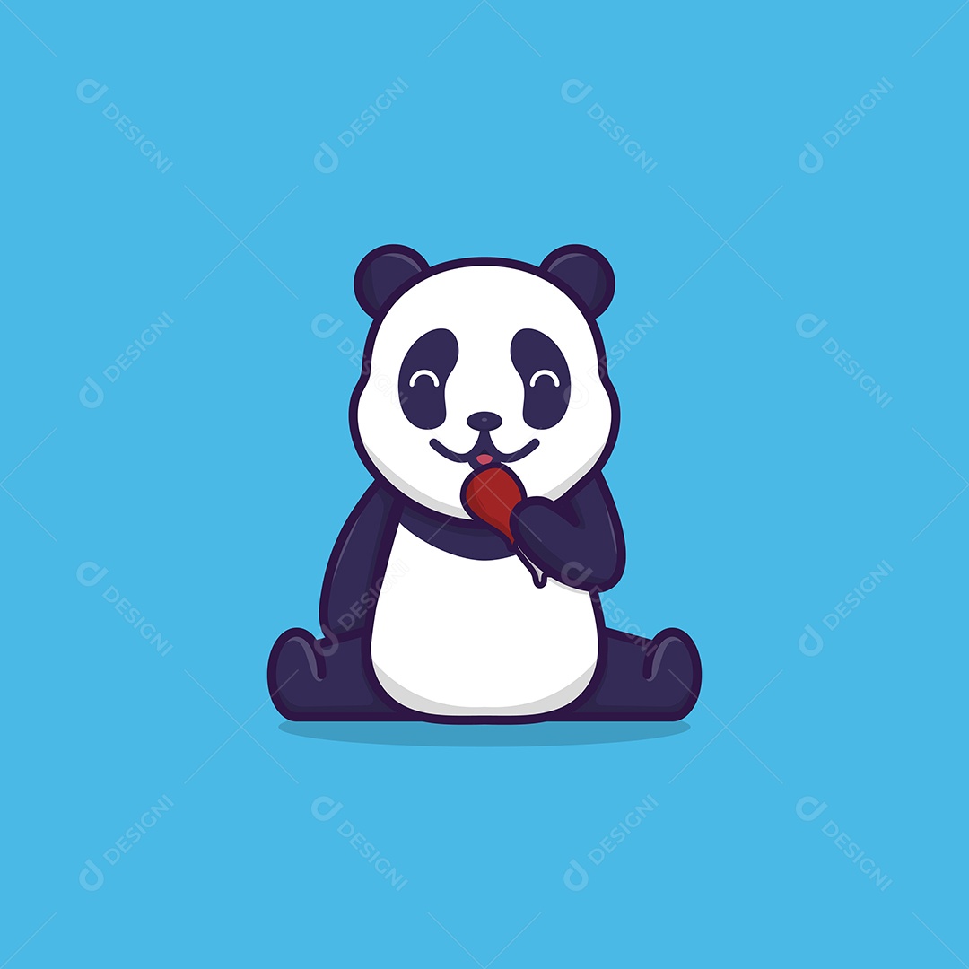 ilustração de Urso Panda Vetor EPS Editável