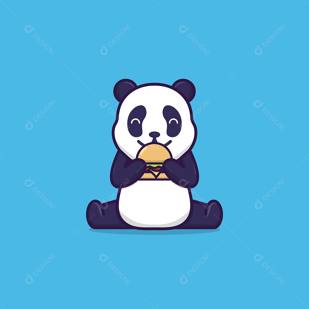 ilustração de Urso Panda Vetor EPS Editável