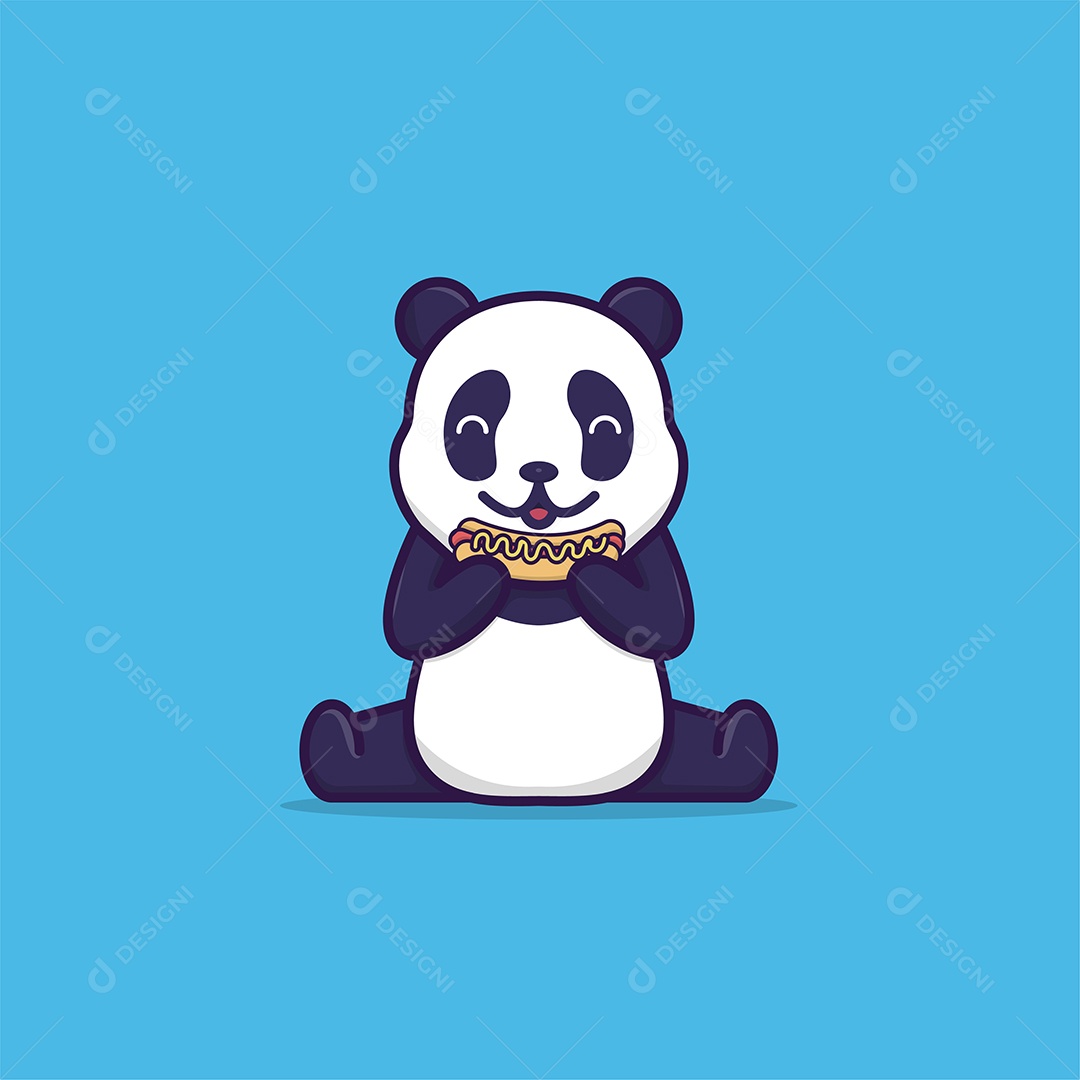 ilustração de Urso Panda Vetor EPS Editável