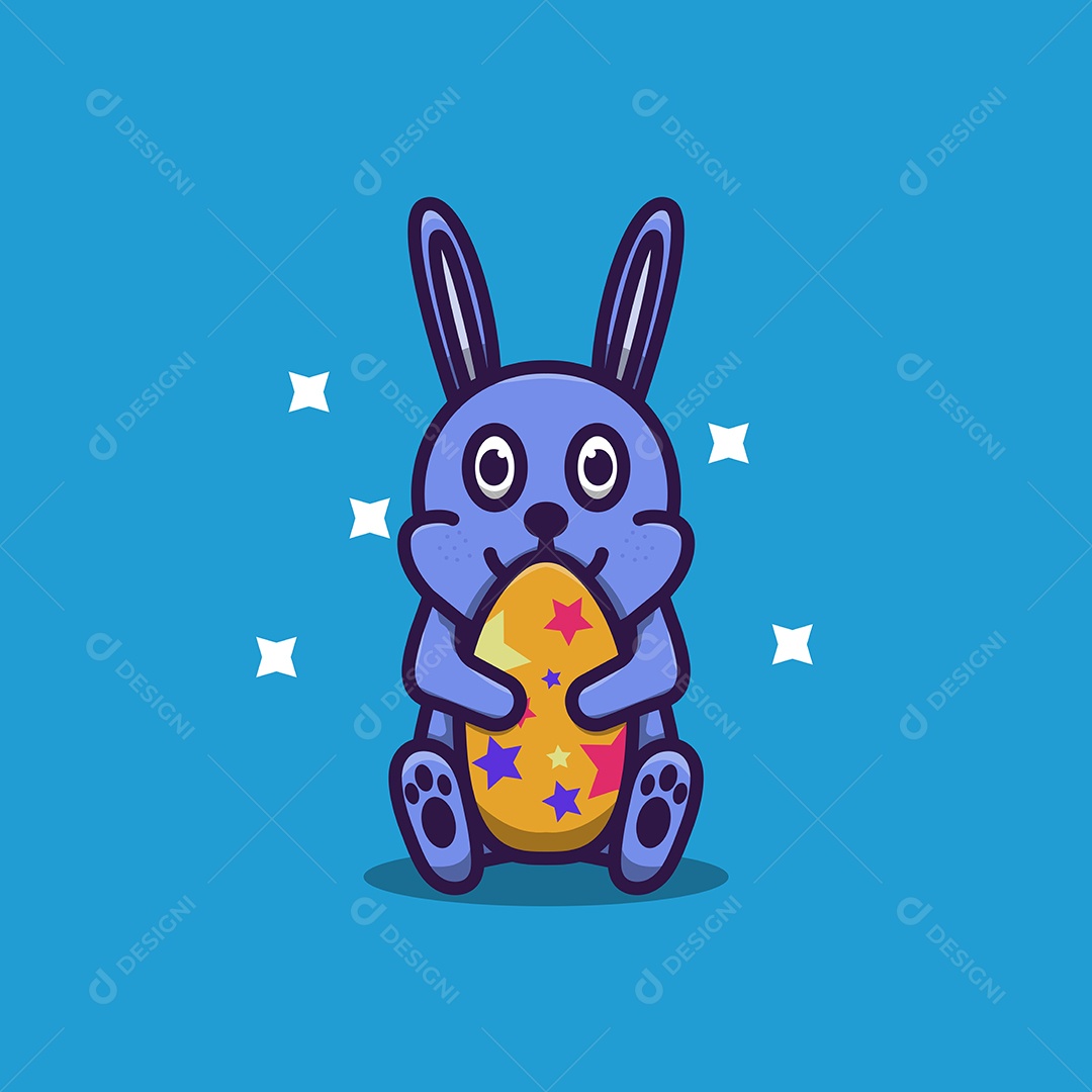 Ilustração de Coelho Vetor EPS Editável