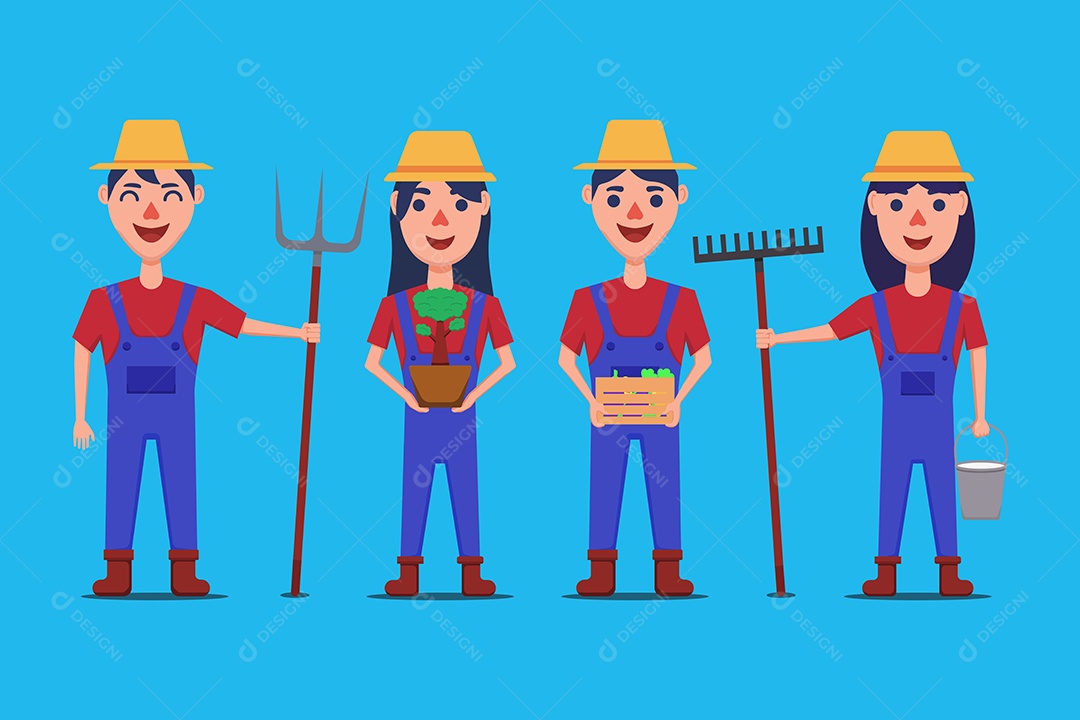 Ilustração de Trabalhadores Vetor EPS Editável