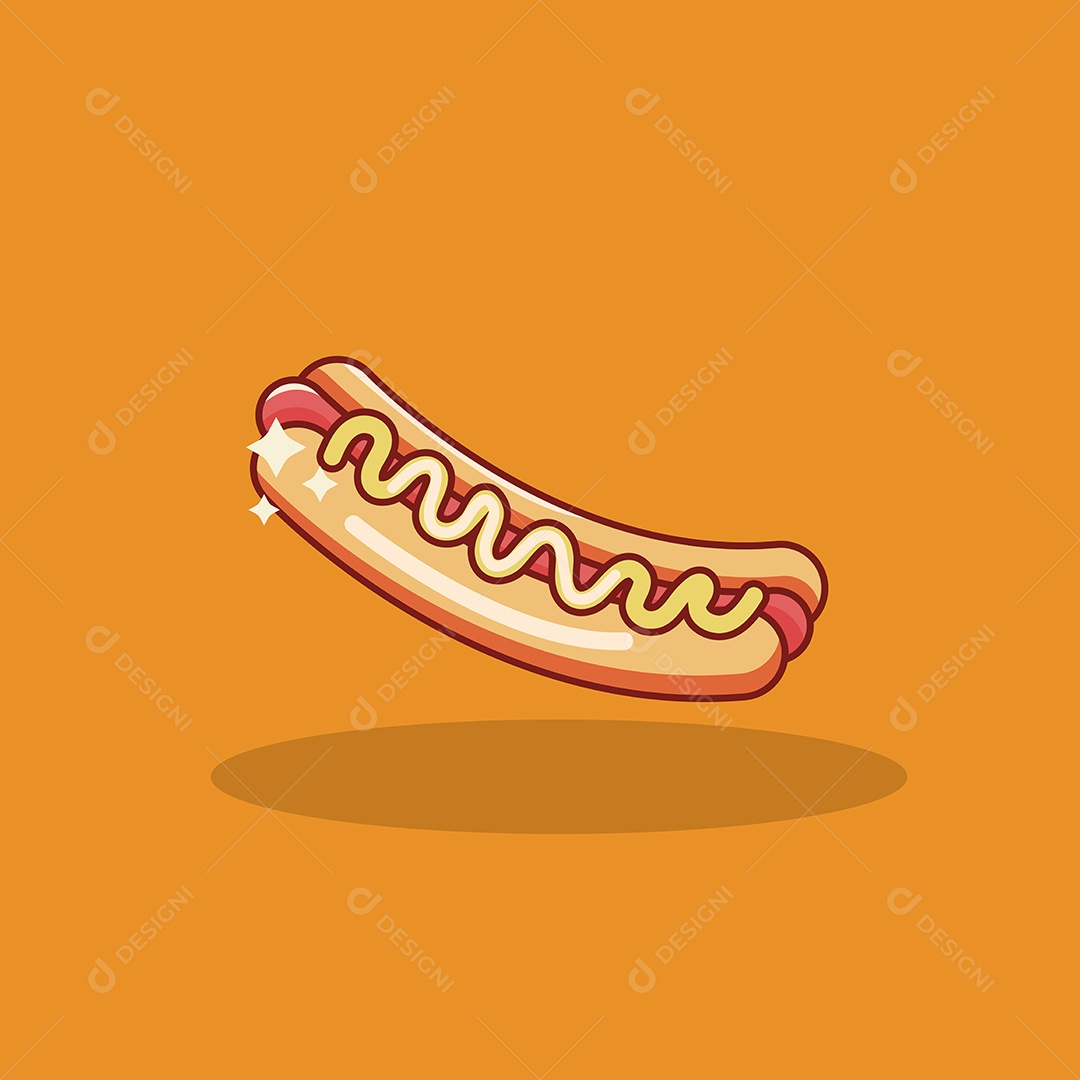 Ilustração de Hot-dog Vetor EPS Editável