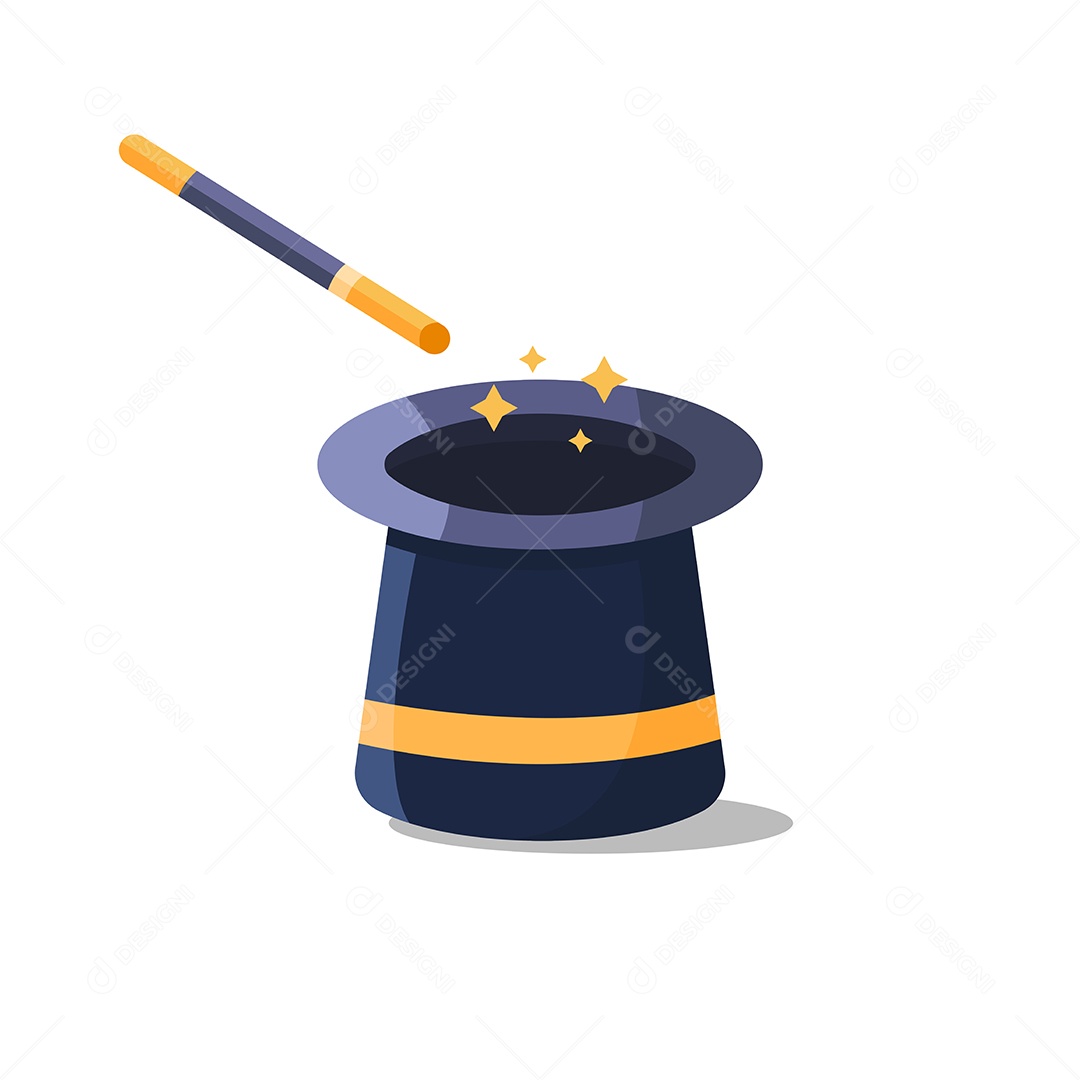 Ilustração de Cartola de Mágico Vetor EPS Editável