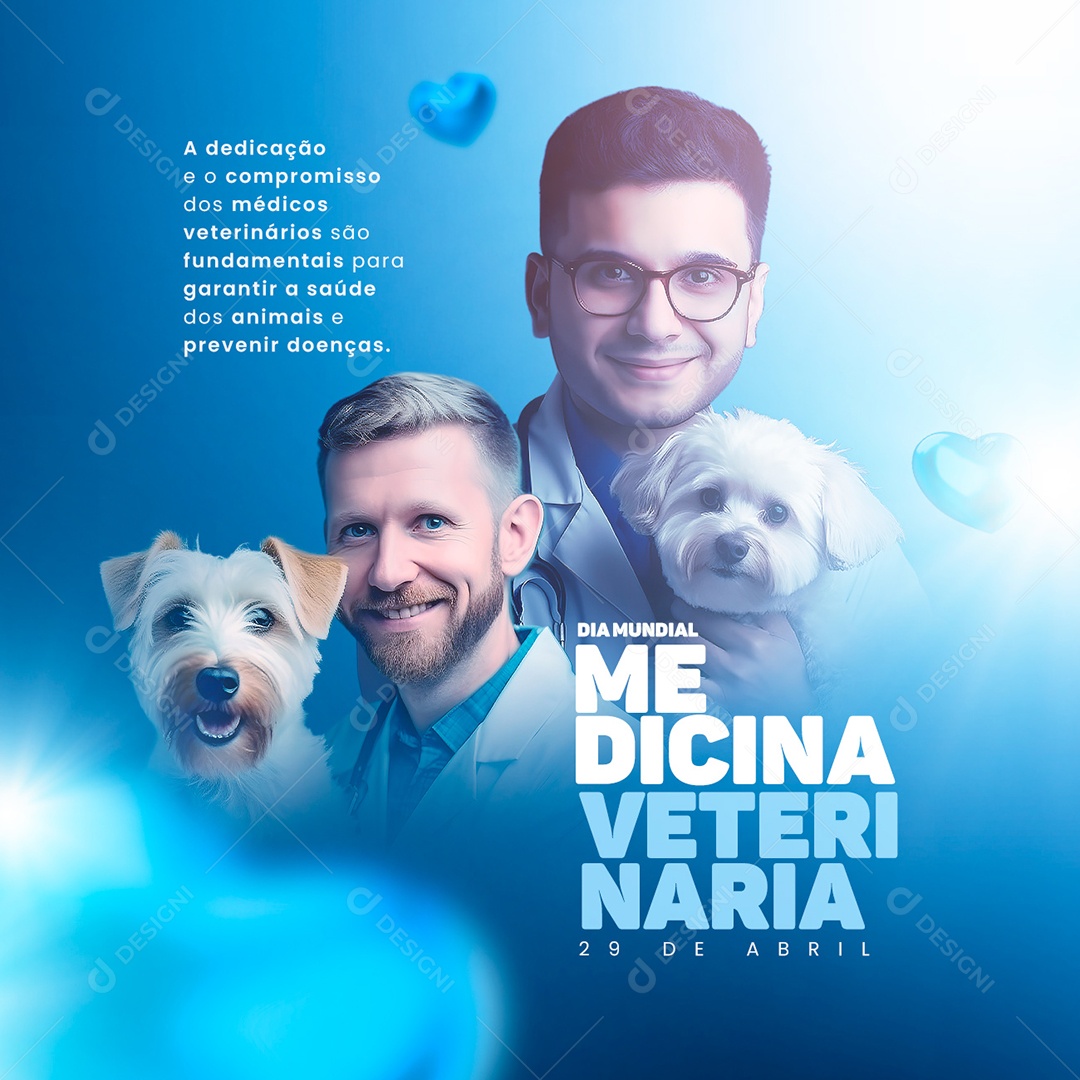 A Dedicação e o Compromisso Dos Médicos Dia Mundial Da Medicina Veterinária Social Media PSD Editável