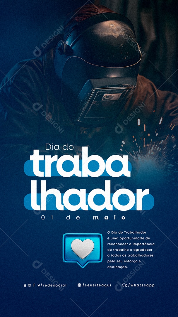 Story Dia Do Trabalhador 1 De Maio Social Media PSD Editável