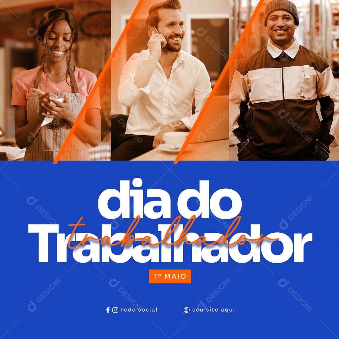 Social Media Dia Do Trabalhador 01 De Maio PSD Editavel