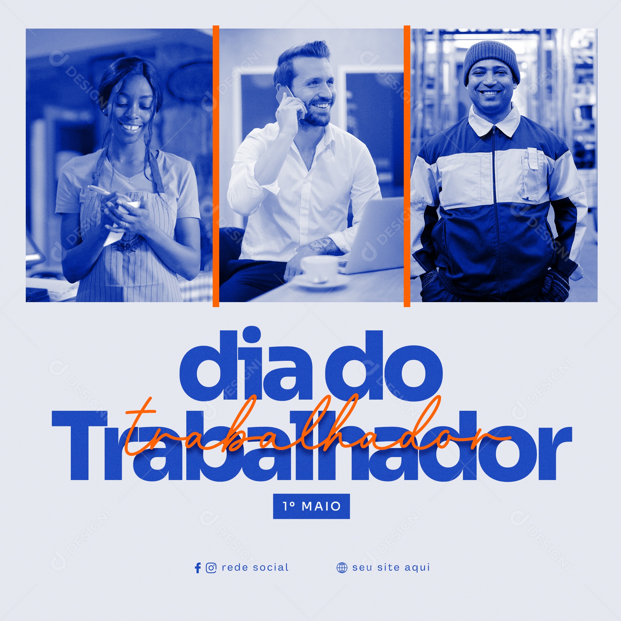 Social Media Dia Do Trabalhador 01 De Maio PSD Editavel