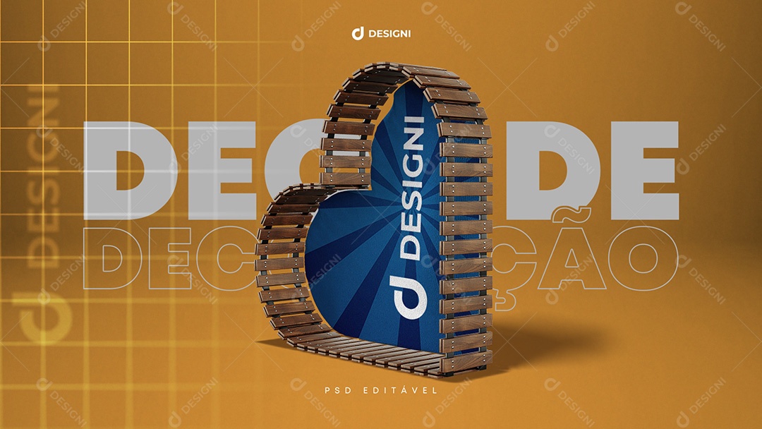 Mockup De Deck Decoração PSD Editável