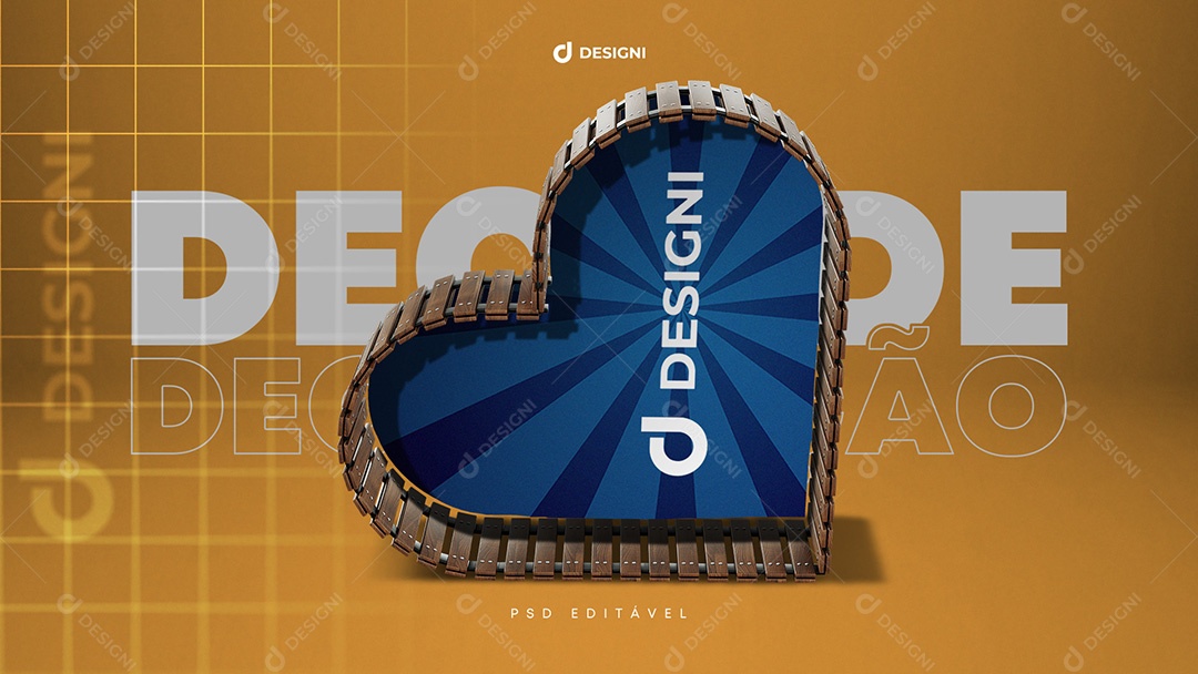 Mockup De Deck Decoração PSD Editável