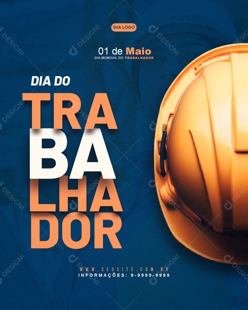 Social Media Feed Dia Do Trabalhador 01 De Maio PSD Editável