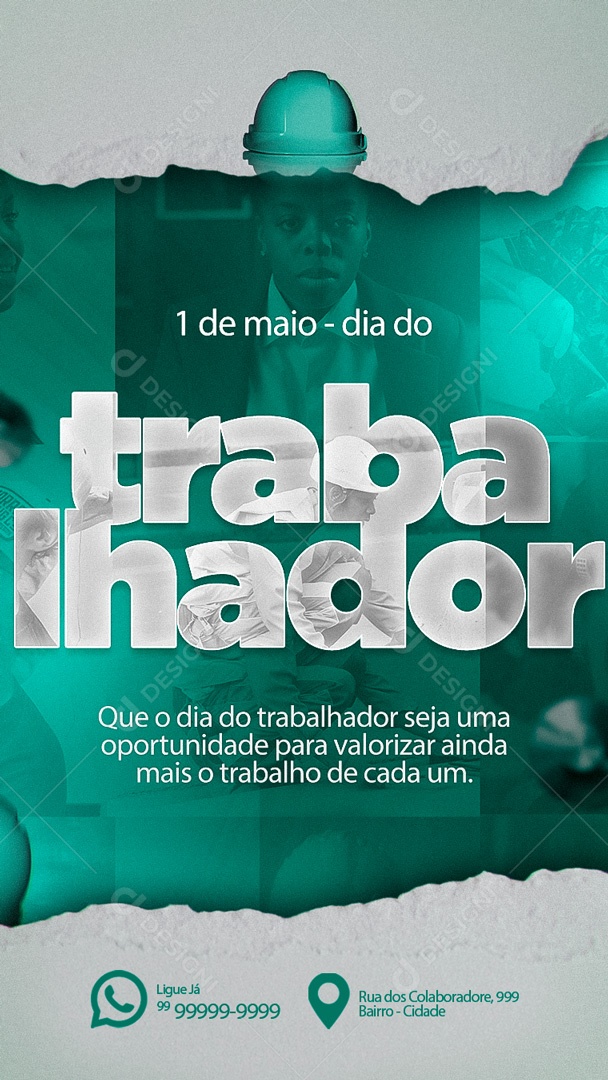 Social Media Story Dia Do Trabalhador Oportunidade Para Valorizar PSD Editável