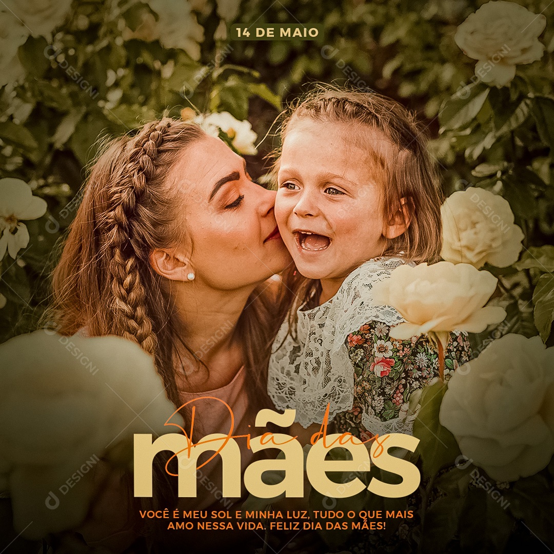 Social Media Feed Dia Das Mães Meu Sol E Minha Luz PSD Editavel