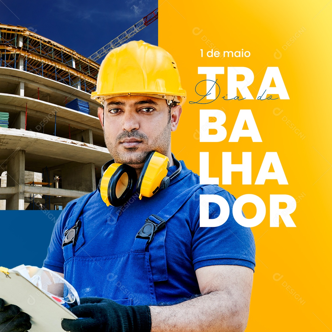 Dia do Trabalhador 01 de Maio Social Media PSD Editável