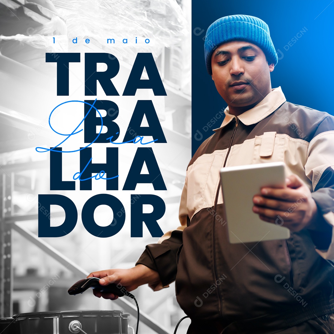 Dia do Trabalhador 01 de Maio Social Media PSD Editável