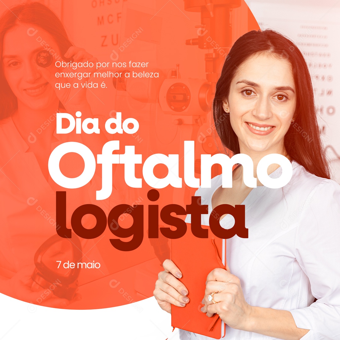 Dia do Oftalmologista 07 de Maio Social Media PSD Editável