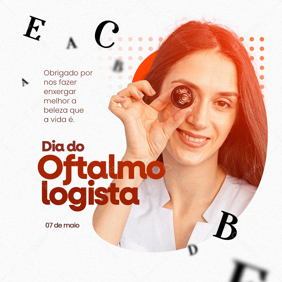 Dia do Oftalmologista 07 de Maio Social Media PSD Editável