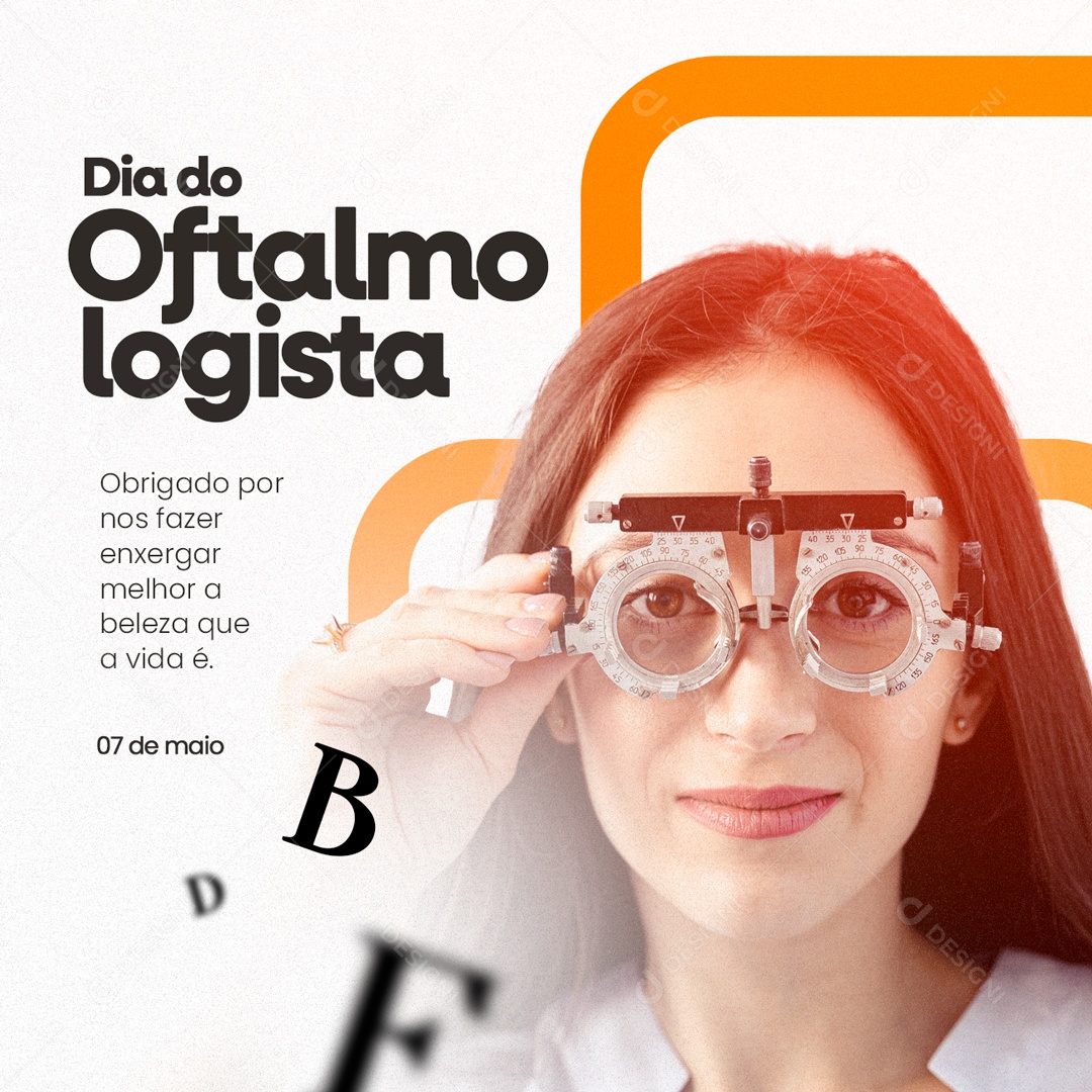 Dia do Oftalmologista 07 de Maio Social Media PSD Editável