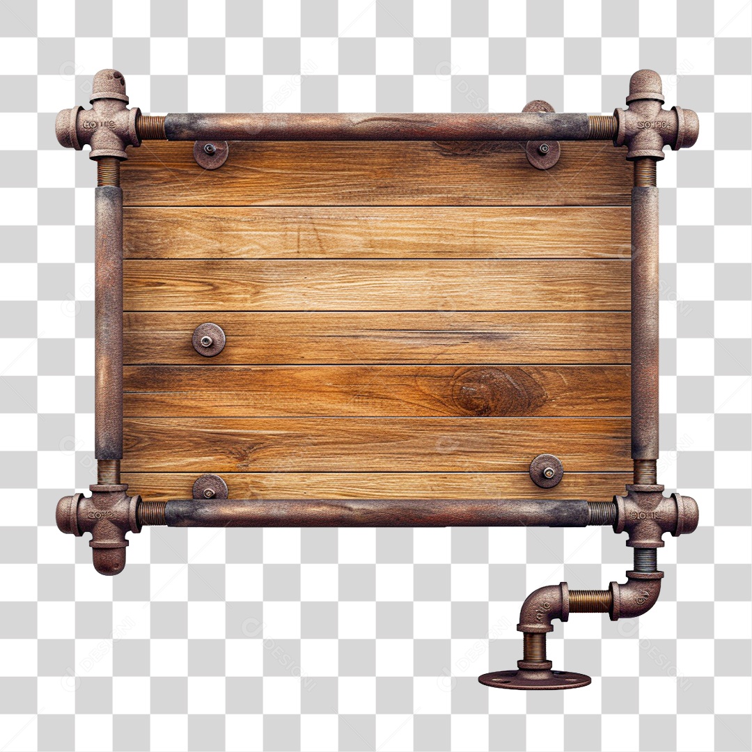 Placa de Madeira De São João Elemento 3D  PNG Transparente