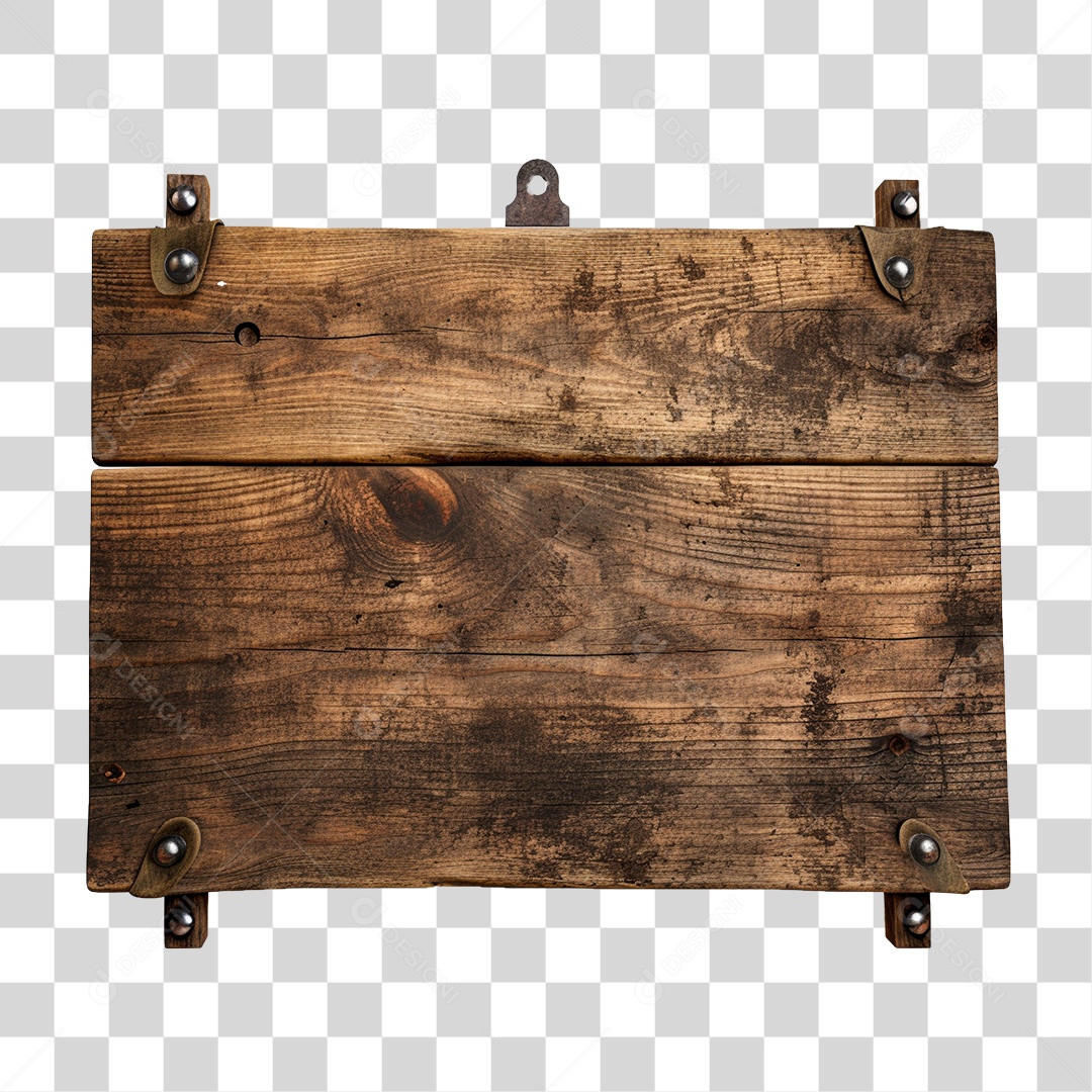 Placa de Madeira De São João Elemento 3D  PNG Transparente