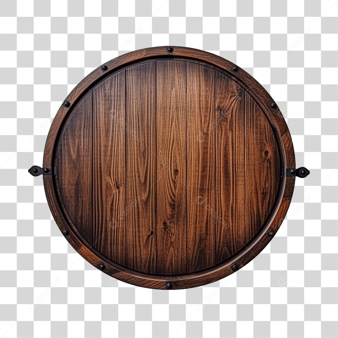 Painel Redondo de Madeira De São João Elemento 3D  PNG Transparente